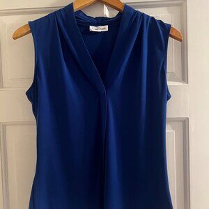 Calvin Klein  Blue sleeve less elegent blouse